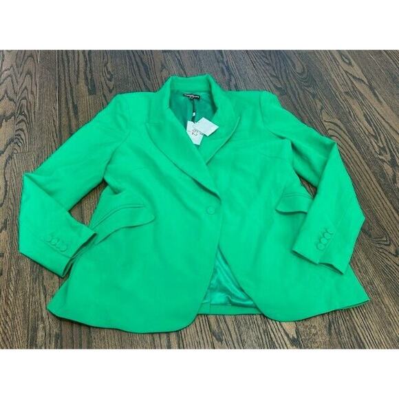 Generation Love Hudson Blazer Jacket Peak Lapel 3/4 Sleeve Pockets Green XXL NEW - Picture 3 of 11